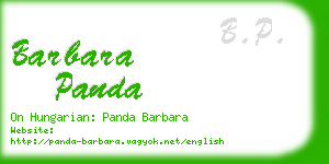 barbara panda business card